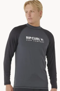 Rashies^Rip Curl Mens Shock Long Sleeve Suntop Black
