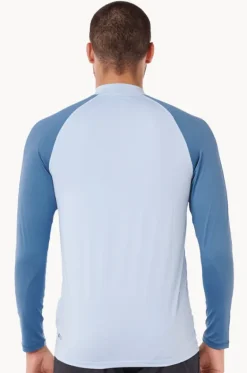 Rashies^Rip Curl Mens Shock Long Sleeve Suntop Blue