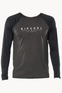 Rashies^Rip Curl Mens Shockwaves Relax Suntop Black