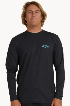 Rashies^Billabong Mens Shoreline Long Sleeve Suntop Black