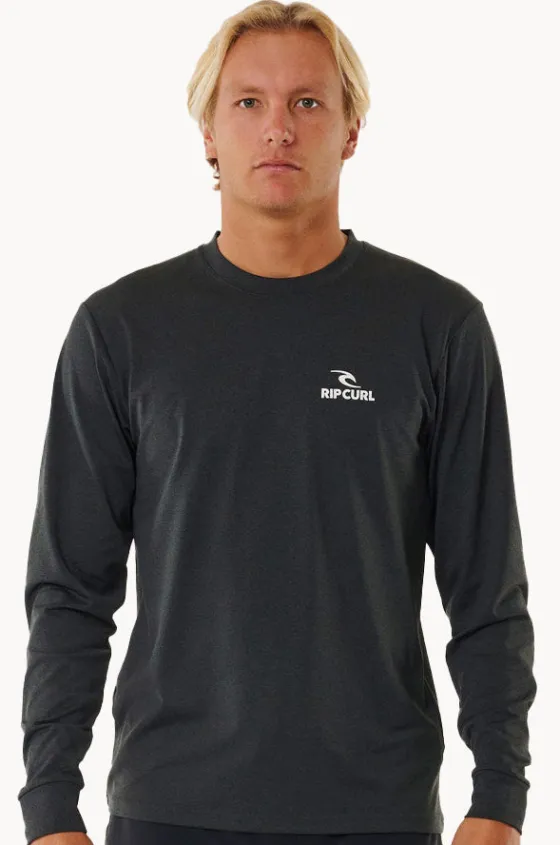 Rashies^Rip Curl Mens Stack Long Sleeve Suntop Black