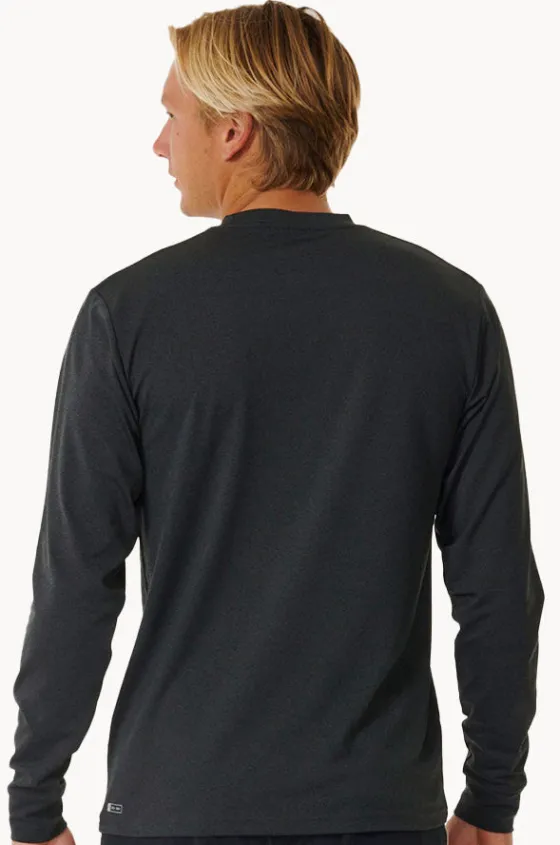 Rashies^Rip Curl Mens Stack Long Sleeve Suntop Black