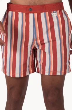 Boardshorts^Coast Mens Stripe Boardshort Tabasco