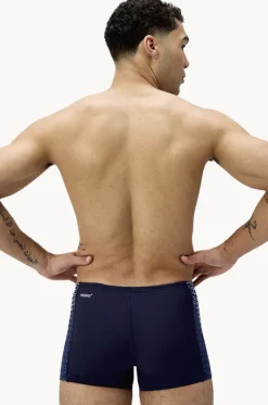 Trunks^Speedo Mens Tech Panel Aquashort Navy/blue