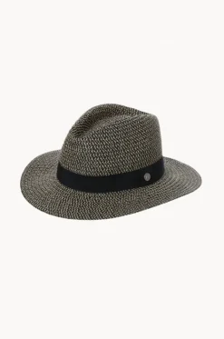 Headwear^Rigon Mens The Franky Braid Adjustable Fedora Black
