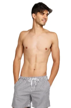 Boardshorts^Vacay Mens The Hamptons Swim Short White/charcoal