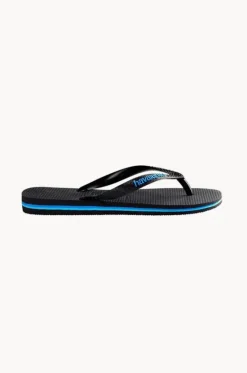 Footwear^Havaianas Mens Top Rubber Logo Thong Black/blue