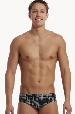Briefs^Funky Trunks Mens Up The Ladder Brief Black/white