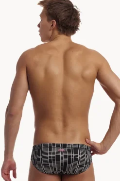 Briefs^Funky Trunks Mens Up The Ladder Brief Black/white