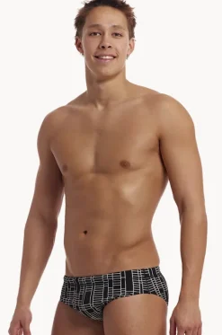 Briefs^Funky Trunks Mens Up The Ladder Brief Black/white