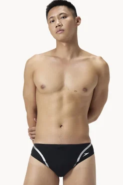 Briefs^Speedo Mens Vanquisher Movement 7cm Brief Black/Silver