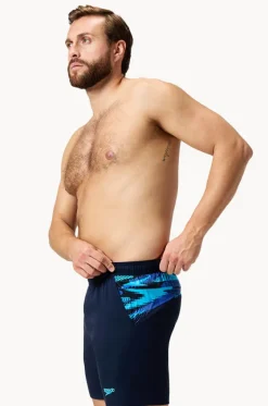Boardshorts^Speedo Mens Xpress Lite Panel 16" Watershort Navy/blue