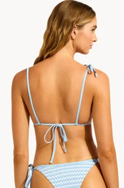 Bikini Tops^Seafolly Mesh Effect Slide Tri Powder blue