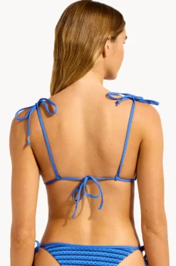 Bikini Tops^Seafolly Mesh Effect Slide Tri Sapphire