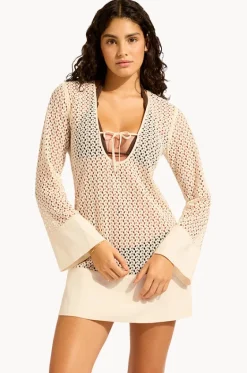 Overswim^Seafolly Mini Cover Up Ecru