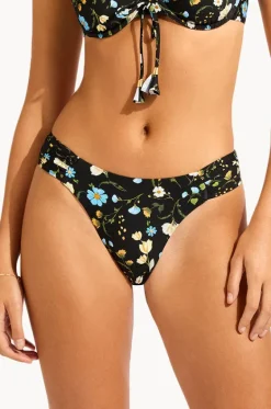 Bottoms^Seafolly Modern Romance High Leg Ruched Side Pant Black