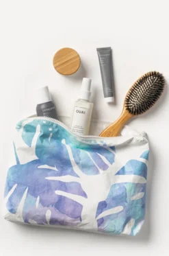 Travel|Bags^Aloha Monstera Mid Pouch Blue/purple