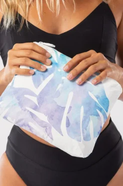 Travel|Bags^Aloha Monstera Small Pouch Blue/purple
