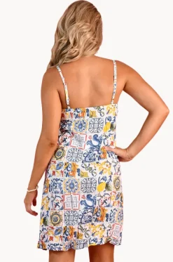 Dresses^Go Girl Moroccan Tiles Sadie Shift Dress Blue/Yellow