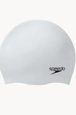 Swim Caps^Speedo Moulded Silicone Cap WHITE