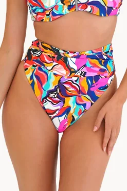 Bottoms^Moontide Nadia High Leg Gathered Pant Multi