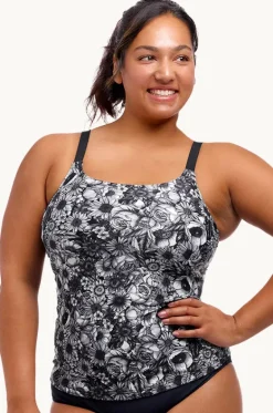 Tankini Tops^Funkita Nights Rose Scoop Neck Tankini Separate Black/white