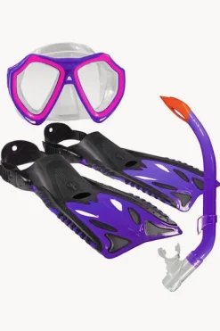 Snorkelling^Land u0026 Sea Sports Nipper Junior Snorkel Set Violet