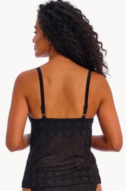 Tankini Tops^Freya Nomad Nights F Cup Plunge Tankini Separate BLACK