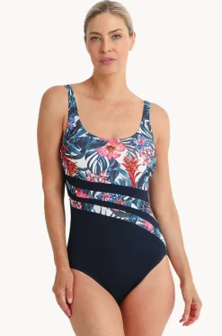 One Pieces^Poolproof Oasis DD/E Cup Wave Spliced One Piece White