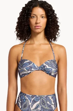 Bikini Tops^Jets Oasis Paisley Bandeau Cream
