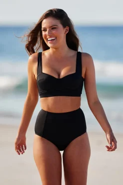 Bikini Tops^Une Piece Original Bustier Balconette BLACK