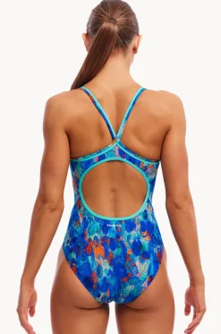 One Pieces^Funkita Paint Press Diamond Back One Piece Blue/orange
