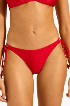 Bottoms^Seafolly Palermo Loop Tie Side Rio Pant Red