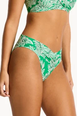Bottoms^Sea Level Palmera V Front Mid Pant Green