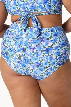 Bottoms^Capriosca Pansy High Waisted Pant White/purple