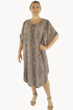 Dresses^Sundrenched Papua Tea Tree Dress Brown