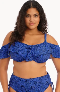 Bikini Tops^Elomi Swimwear Pebble Cove G Cup Underwire Frill Bra Blue