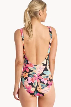 One Pieces^Jantzen Phuket Gathered Surplice One Piece Black