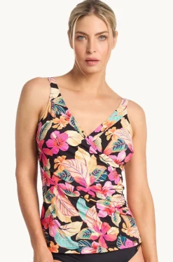 Tankini Tops^Jantzen Phuket Gathered Surplice Tankini Separate Black