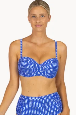 Bikini Tops^Baku Picnic Point D/DD Twist Bandeau Electric