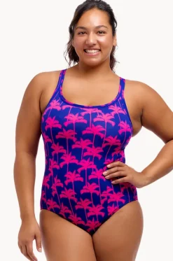 One Pieces^Funkita Pinky Palms Locked In Lucy One Piece Purple/pink