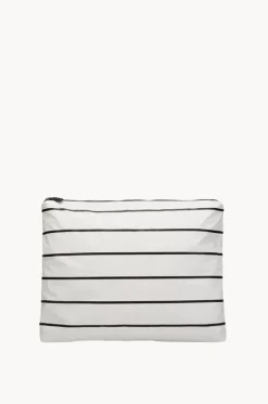 Travel|Bags^Aloha Pinstripe Max Pouch White/black