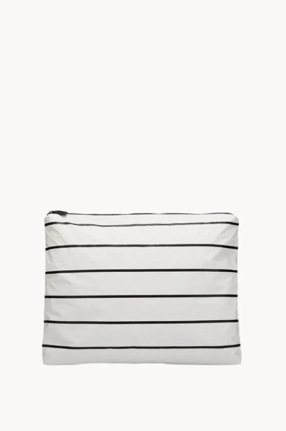 Travel|Bags^Aloha Pinstripe Max Pouch White/black