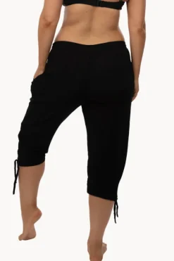 Pants^Sundrenched Plain 3/4 Pant Black