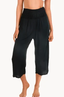 Pants^Go Girl Plain 3/4 Smock Pant Black