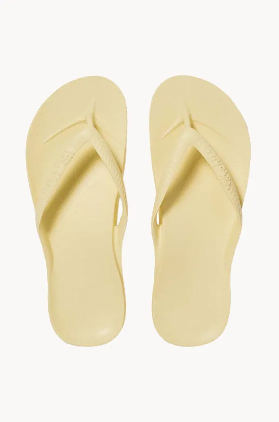 Footwear^Archies Plain Arch Support Thongs Lemon