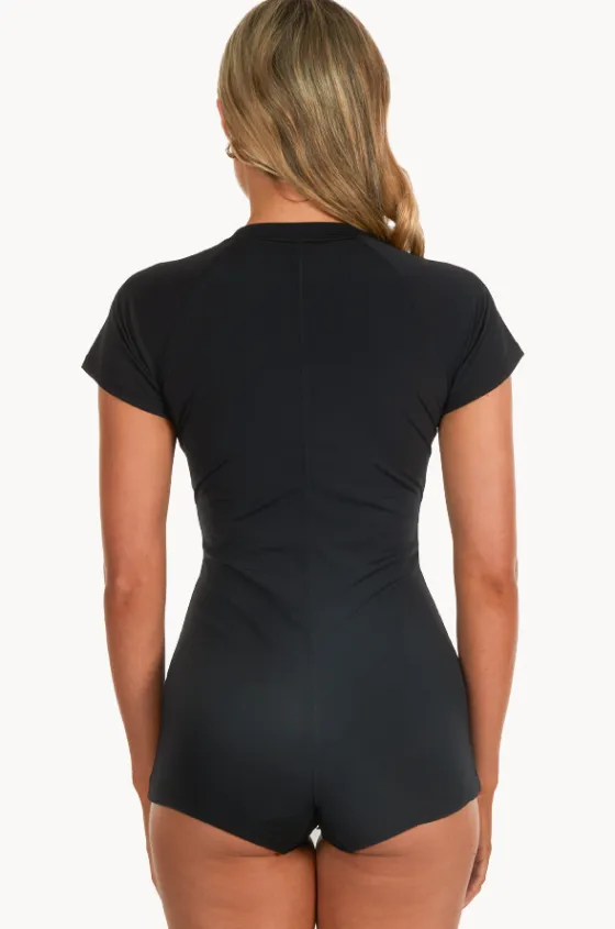 Rashies & Sunsuits^Base Swim Plain Boyleg Sunsuit BLACK