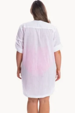 Overswim^Capriosca Plain Cotton Overshirt White