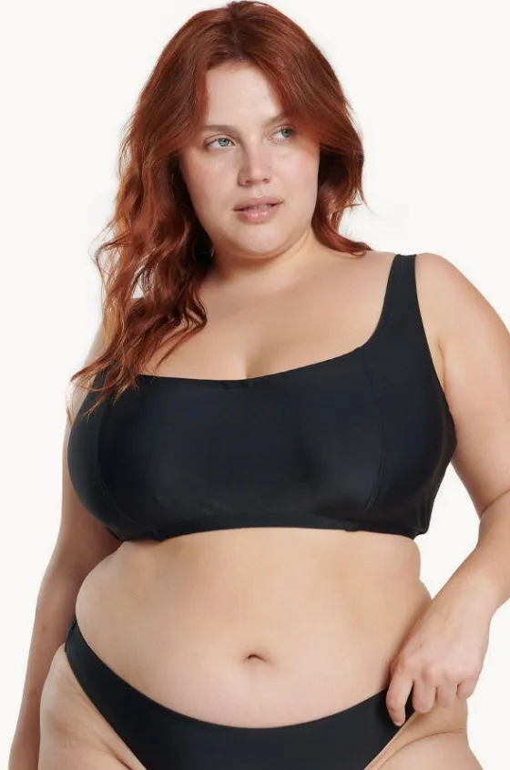 Bikini Tops^Raq Apparel Plain FF/G Cup Underwire Crop Black
