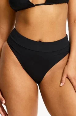Bottoms^Modibodi Plain Hi Leg Brief BLACK